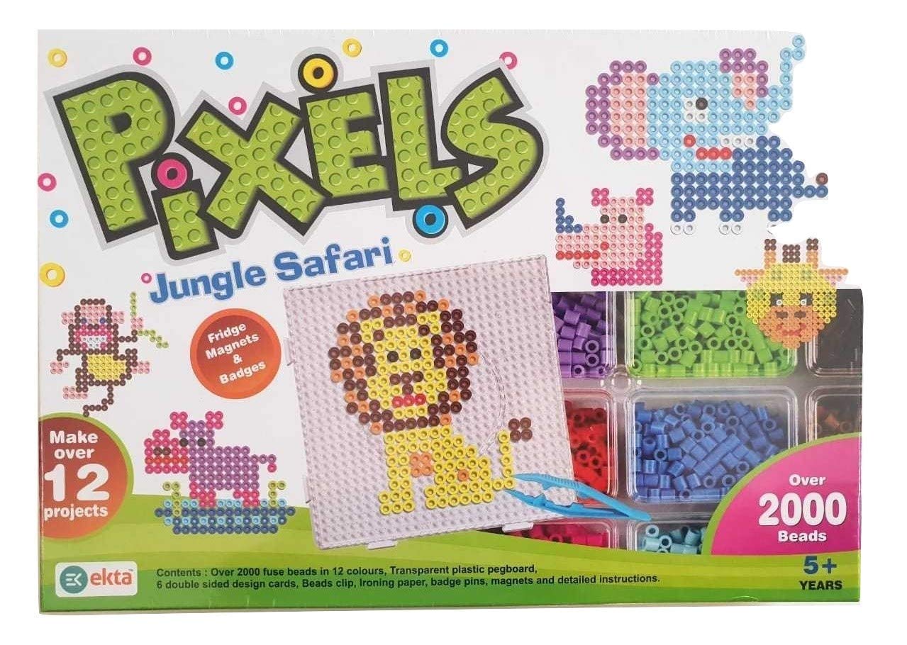 House of gifts Pixels Jungle Safari Fridge Magnets Badges Making KIT for Children Creativity (B0855W8W3W) Amazon Price History, Amazon Price Tracker