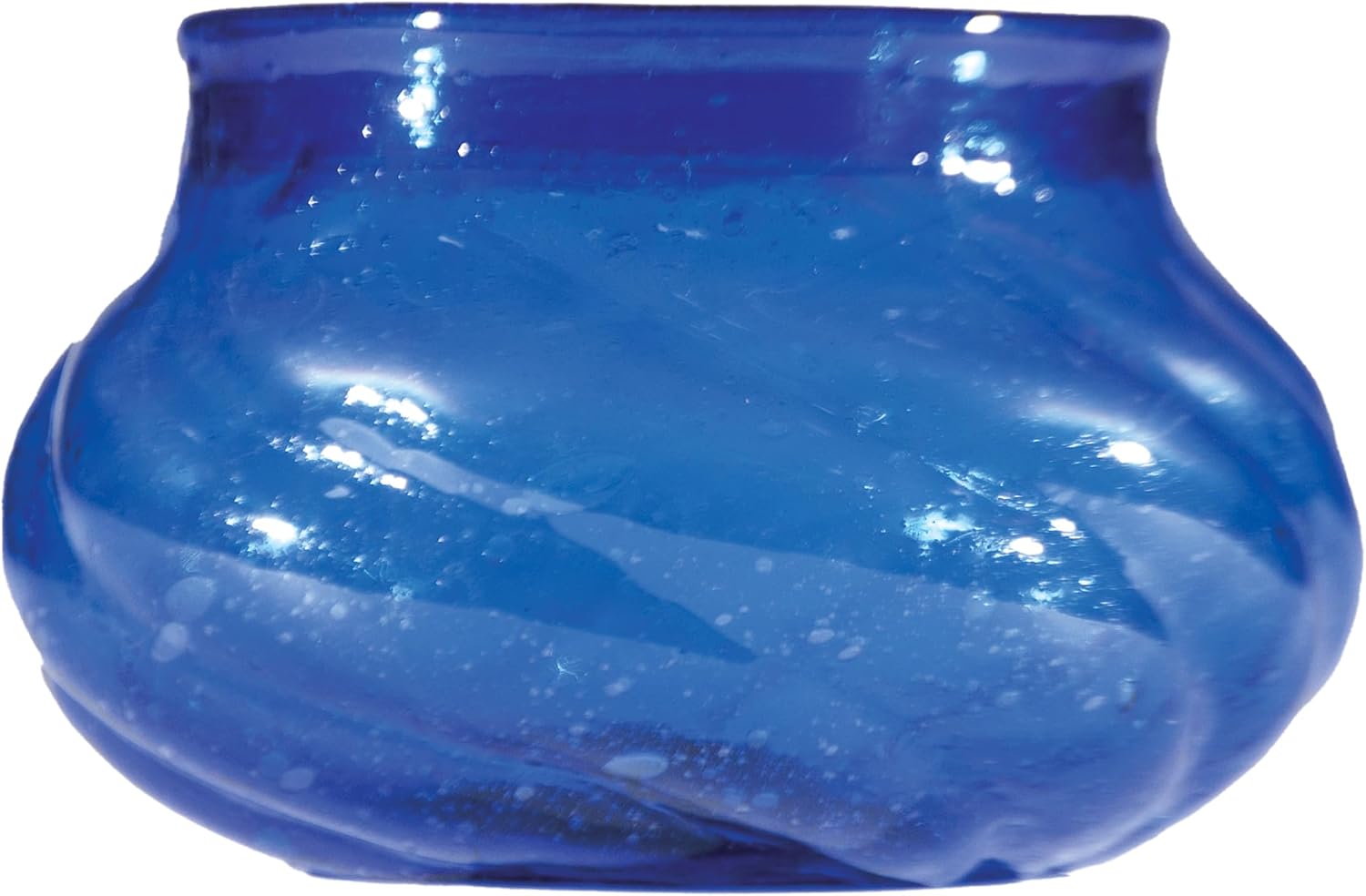Creative Co-Op Hand-Blown Twisted Glass Tealight/Votive Holder, Blue