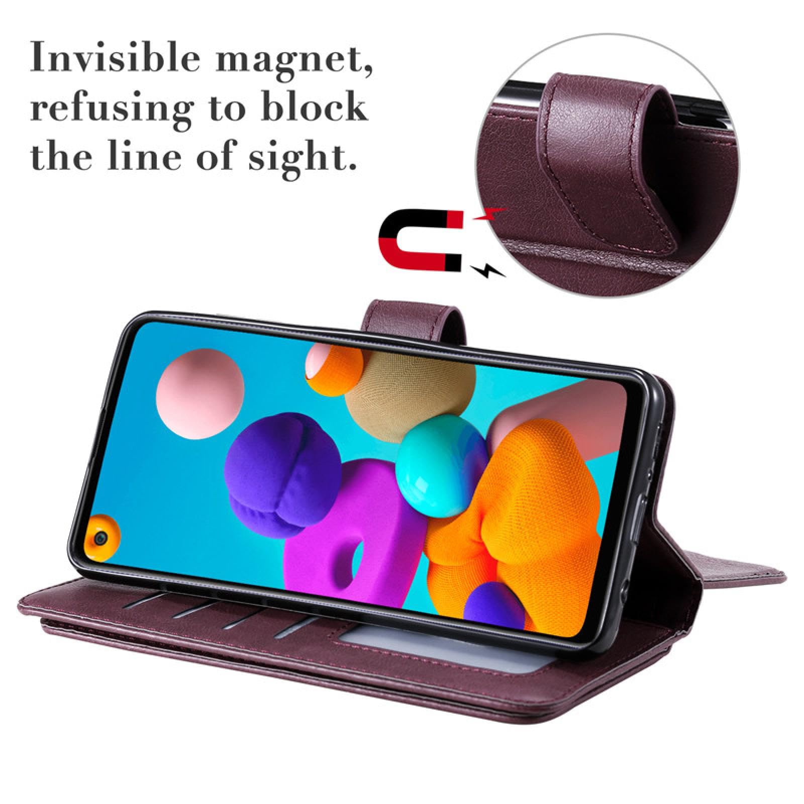 Do Samsung A24 (5G) Luksusowy skórzany pokrowiec na telefon z klapką i etui na karty (do Samsung A24 (5G)/czarny)