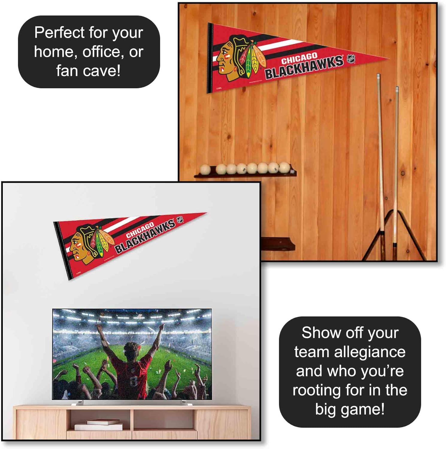 Chicago Blackhawks Pennant Flag - Image 3