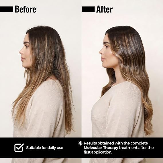 abril et nature - Professional Hair Serum Molecular Therapy - For Damaged, Chemically Treated, or Aging Hair - Repairs, Restructures, and Fills the Hair Fiber - Leave-In - 100 ml