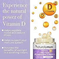 Vista 6 de NaturallyMum - Crema de magnesio con vitamina D3 [4 onzas líquidas] - Loción de magnesio y vitamina D - Crema calmante de cúrcuma y árnica