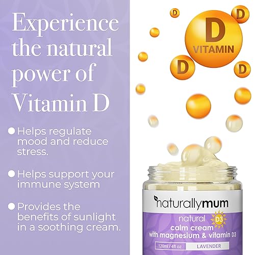 Miniatura 6 de NaturallyMum - Crema de magnesio con vitamina D3 [4 onzas líquidas] - Loción de magnesio y vitamina D - Crema calmante de cúrcuma y árnica