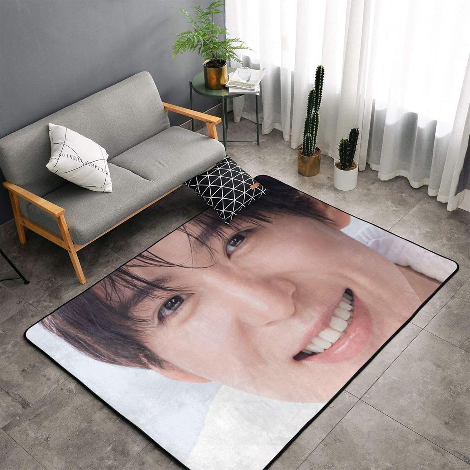 カーペット 目黒蓮 (3) おしゃれ ラグマット 防ダニ 抗菌 防臭 滑り止め付き フランネル素材 ふわふわ快適肌触り 洗濯可能 オ