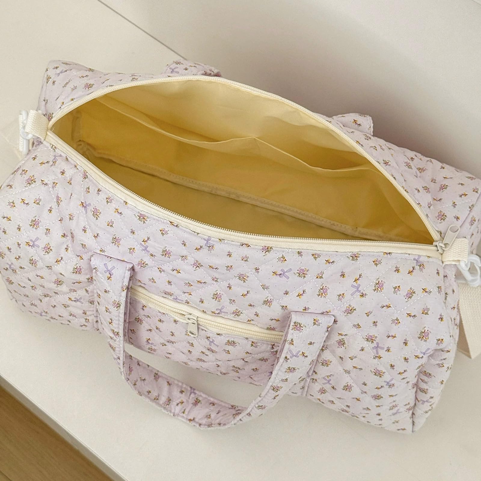 Quilted Floral lekka damska torba podróżna z dużym