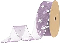 Vista 13 de MECCANIXITY Cinta de organza transparente con alambre de 1.5 pulgadas de ancho, cinta de gasa brillante de 20 yardas, color rojo burdeos