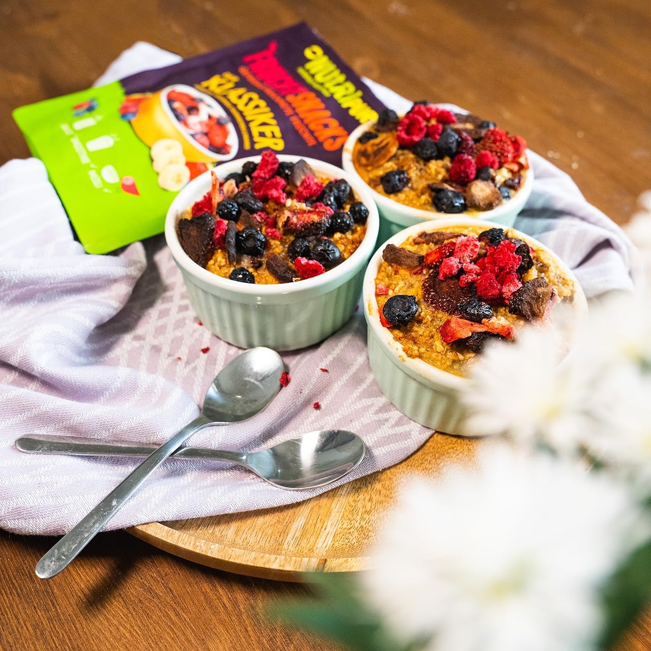 Juego de degustación de frutas secas sin azúcar, para cereales, avenas, aperitivos de frutas, sabor completo, 225 g de NutriPur