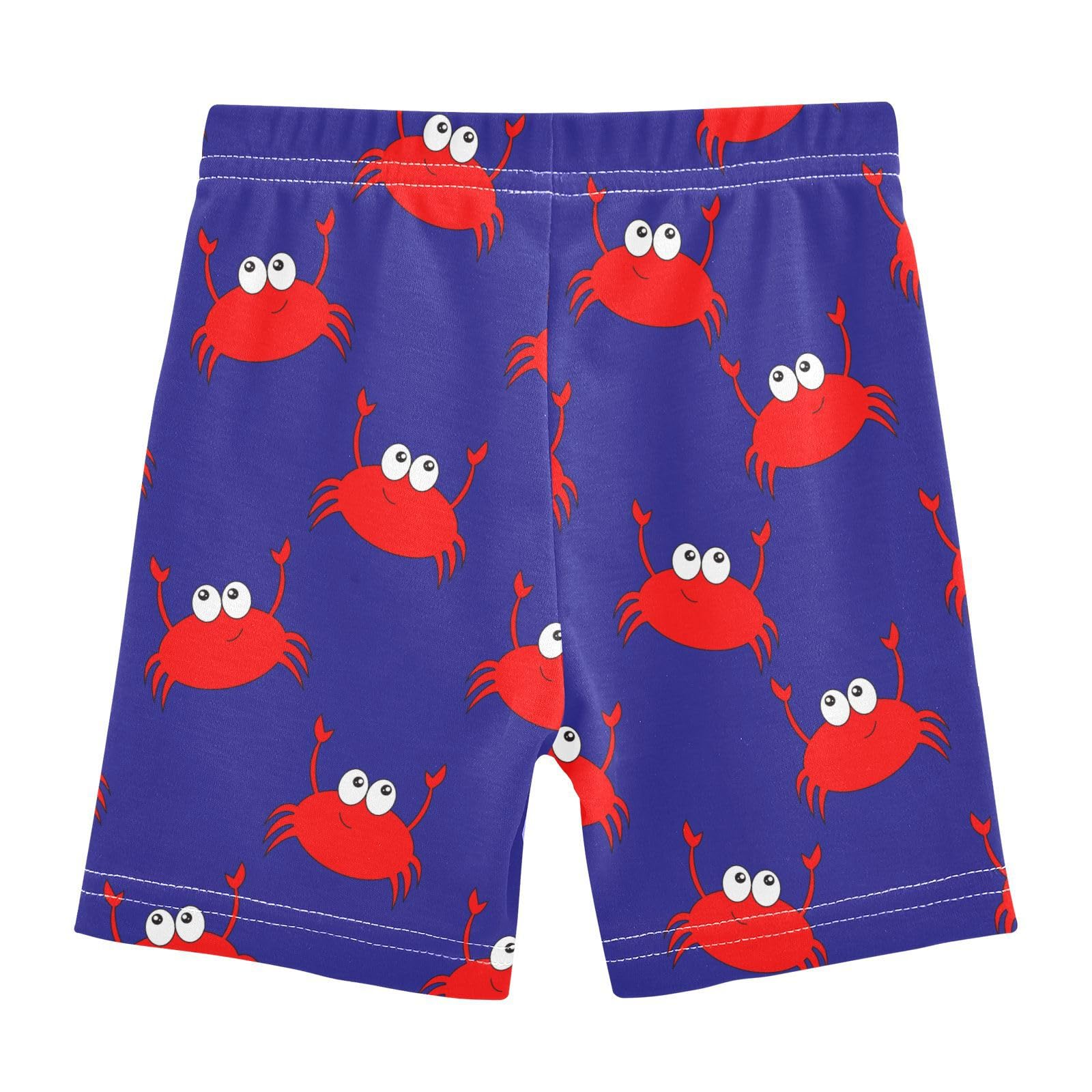 JHKKU Girls Fun Crab Shorts Cotton Cartwheel Bike Kids Biker Under Dress Dance Short Girl Clothes 8Y