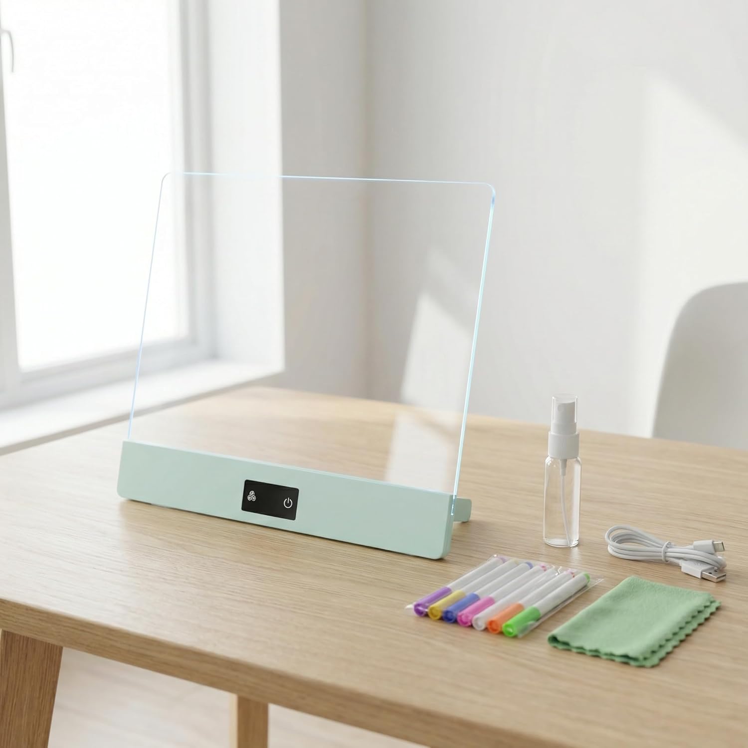 Rechargeable Led Drawing Board for Kids, 3 Modes & 8 Colors Glow Doodle LED Note Board, Neon Light Up Dry Erase Board with Built-in Stand, Girls and Boys Gifts, Birthday Christmas Gift Ideas