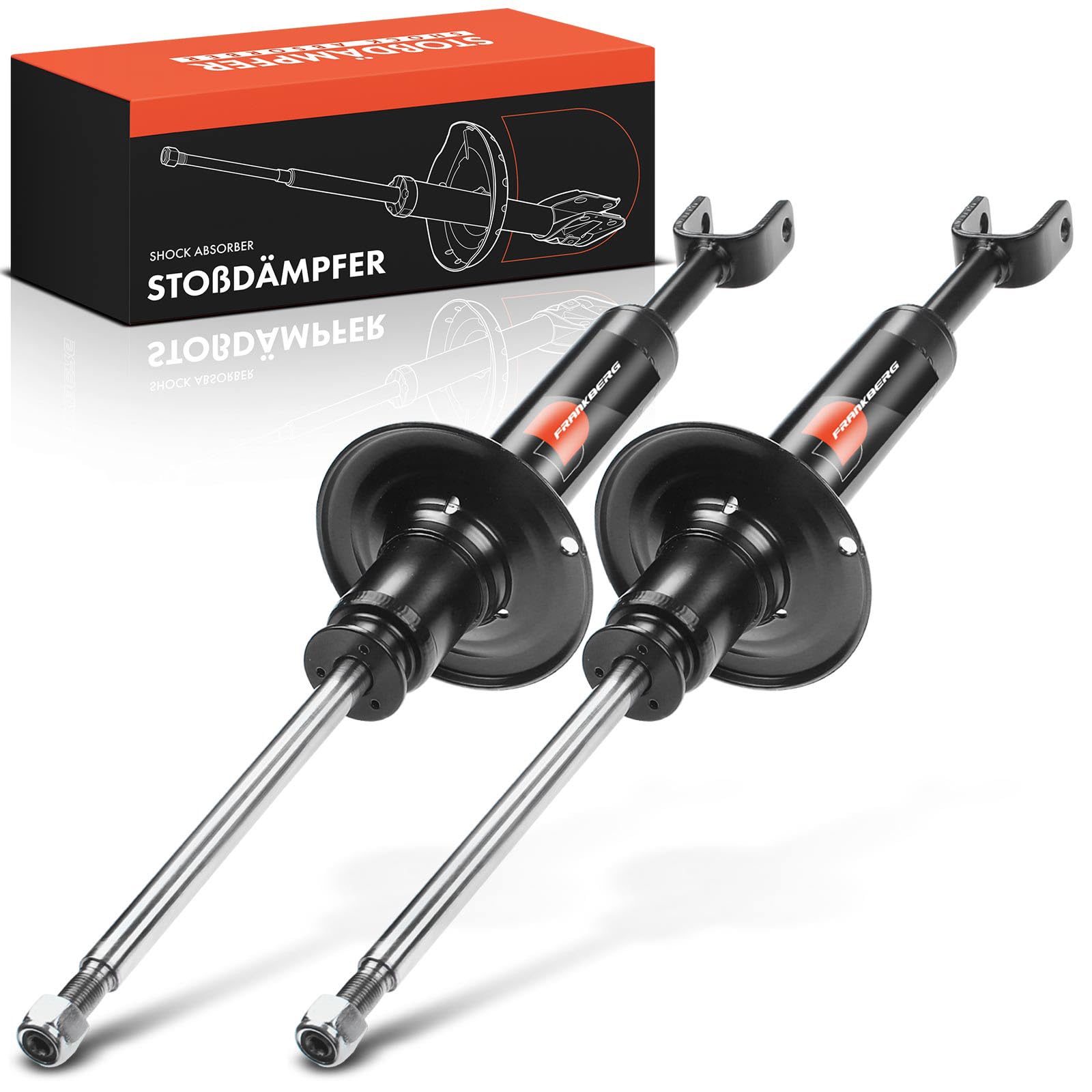 Frankberg 2x Ammortizzatori per sospensioni Ammortizzatori per telaio Anteriore sinistro destro 621mm Pressione del gas Compatibile con A4 8E2 A4 Avant 8E5 8ED Exeo ST 3R5 A4 Cabriolet 8E0413031AK