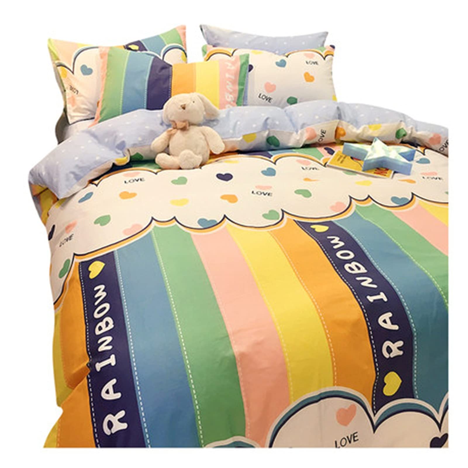 Housse de couette dessin animé en coton pour rafraîchir le lit en été