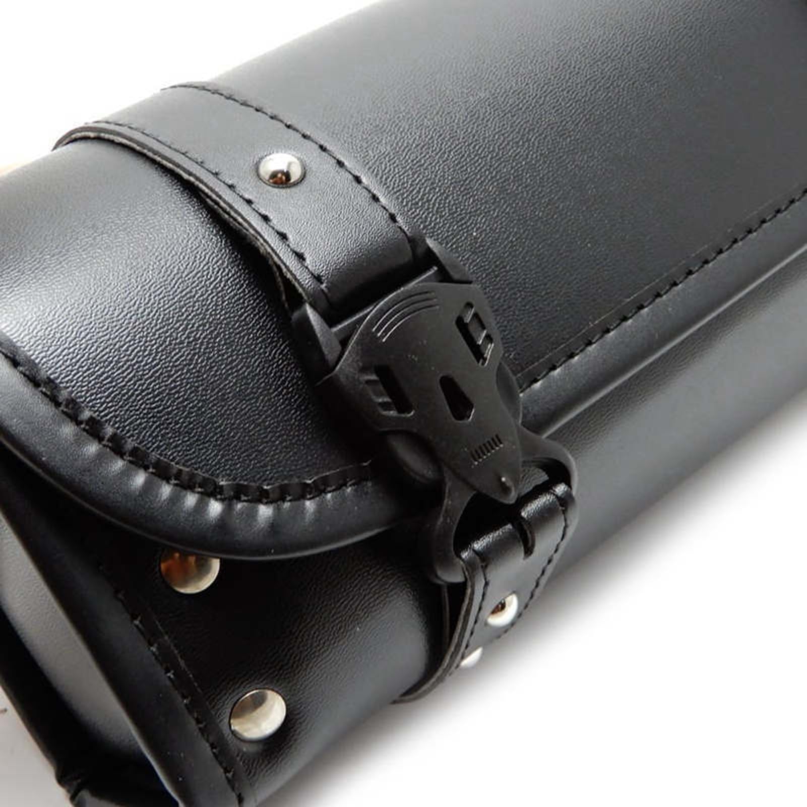 Shkalacar Borsa Universale per Moto in Pelle PU, Portautensili con Cinghie Regolabili per Manubrio