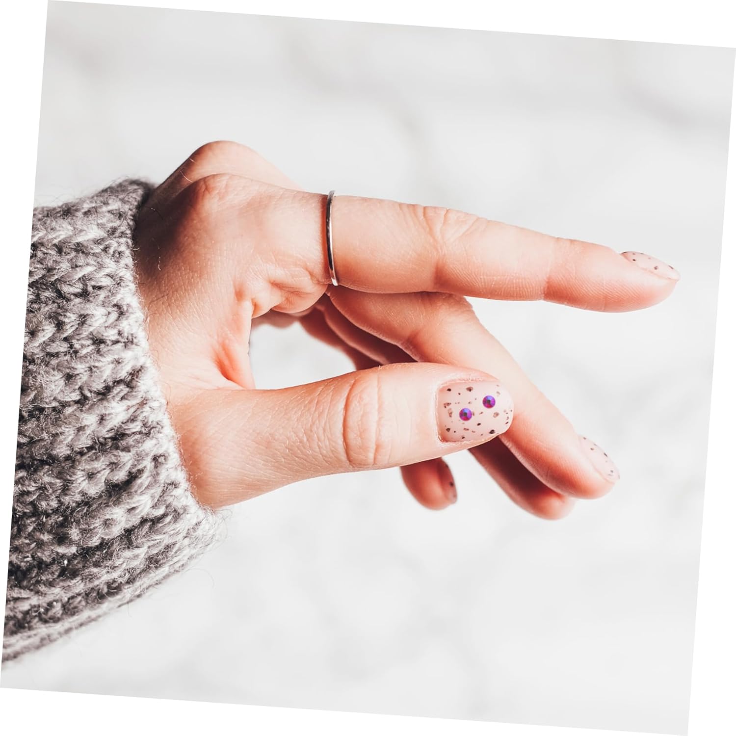 Housoutil Flatback Nail Art Rhinestones Compartment Nail Decoration Supplies for Manicures Eye Makeup Crafts Shiny Ab Gems for Professional Home Use