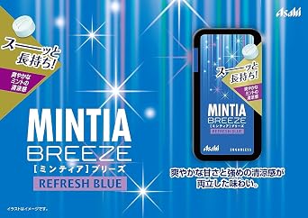 MINTIA Breeze | Japanese Tablet Candy 30 pieces x 8 sets | Asahi Group Foods | Yummy-Yamaguchi (8 packs, REFRESH BLUE)