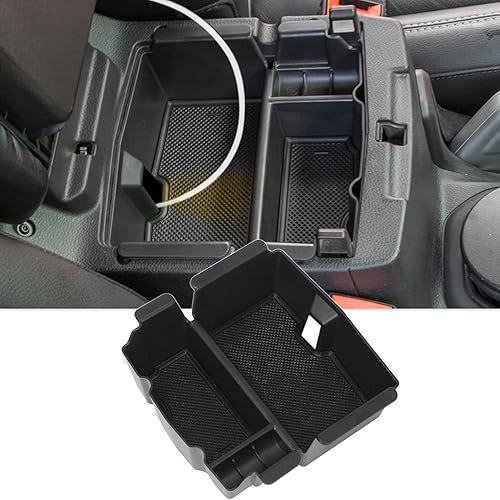 YOCTM Organizador de consola central para Jeep Wrangler JL Gladiator JT 2018 2019 2020 2021 2022 Bandeja Insertar reposabrazos Caja de