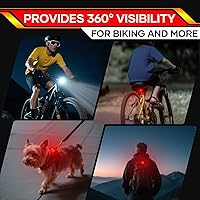 Vista 7 de Luces de bicicleta recargables para bicicleta, luz súper brillante, 8+12 modos, IPX6 impermeable, luces de bicicleta para conducción nocturna