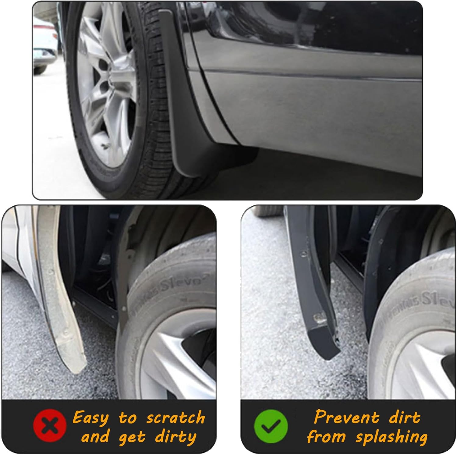 4Pcs Car Fender for Toyota Haice 2019 2020 2021 2022 2023 2024,Splash Guards Mud Flaps Kit Front Rear Wheel Mudflaps Car Accessories No Drilling Required