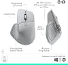 Logitech MX Master 4 Ergonomic Wireless Mouse with Advanced Powerful Haptic Feedback Ultra Fast Scrolling USB-C Charging Bluetooth Windows MacOS - Light Grey