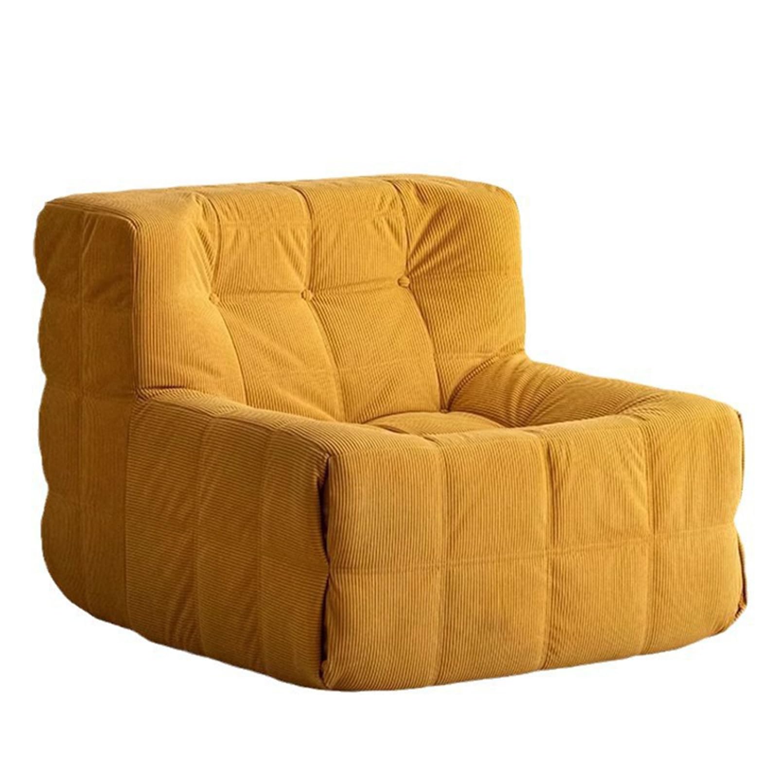 Modulares Ecksofa mit Waffelmuster, Sofa aus Cordstoff, Integrierte Kompressionscouch Ohne Knochen, Kleine Ecksofas füR das Wohnzimmer, Sofa in Einer Box Yellow