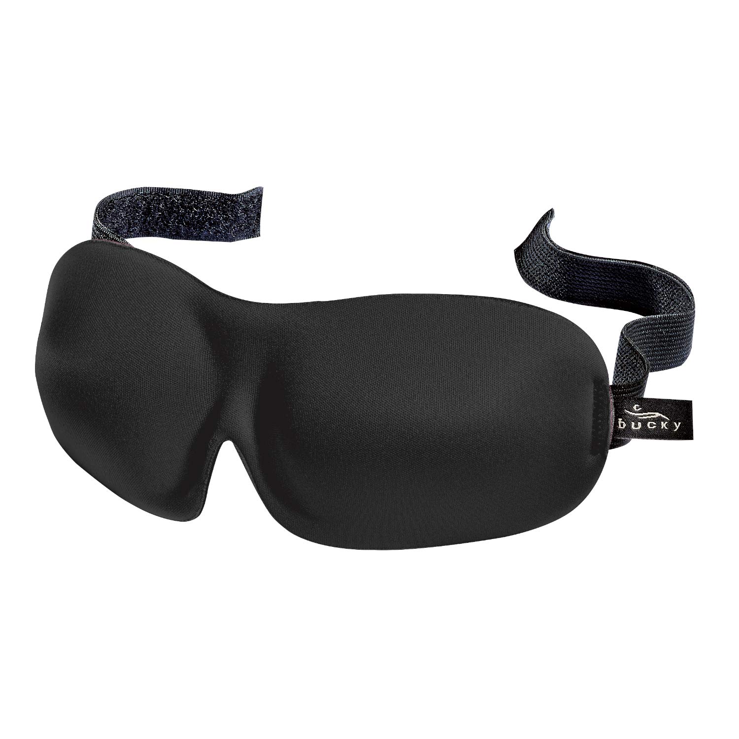 Bucky 40 Blinks Comfortable Contoured, No Pressure Eye Mask for Travel & Sleep Eye Mask, Black