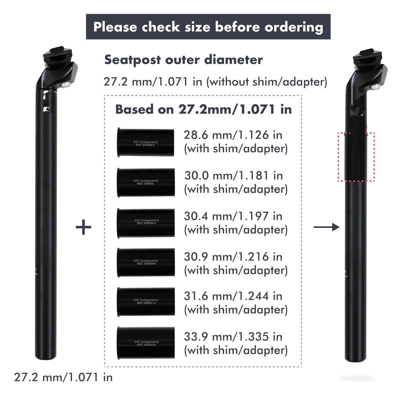 MTB sattelstütze Für Zoom Fahrradsattelstütze 25,4 mm 26,8 27,2 30,0 30,4 30,9 Federsattelstütze