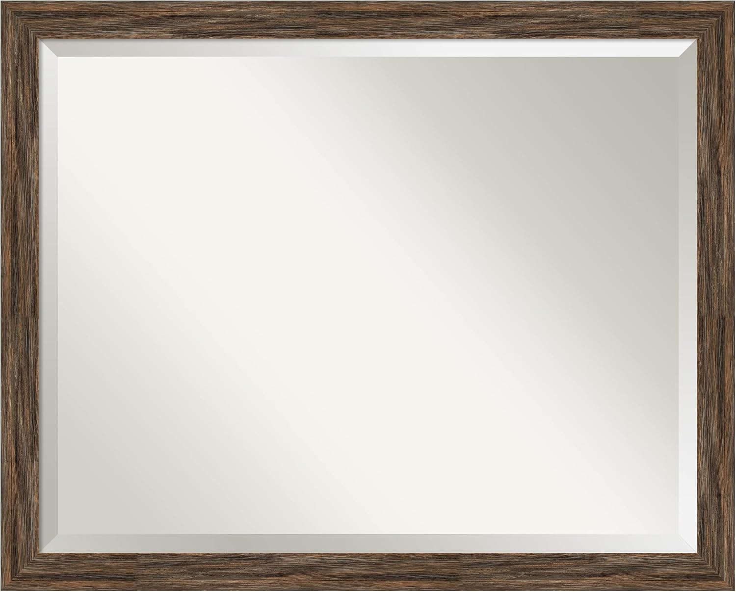 Amanti Art Bathroom Mirror for Over Sink, Vanity Mirror, Wood Frame, Hangs Horizonally and Vertically, Bathroom Wall Decor, Beveled Edge