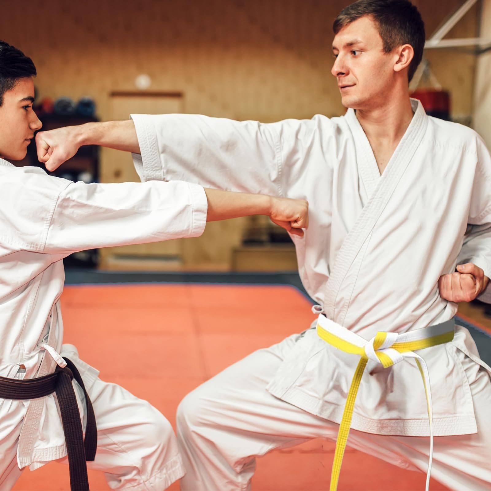 HsentimenH 2 Piezas Cinturón de Judo 180 cm, Cinturón Taekwondo Amarillo Blanco, Cinturón de Artes Marciales, Cinturones de Judo de Karate, Cinturón de Taekwondo para Artes Marciales niños