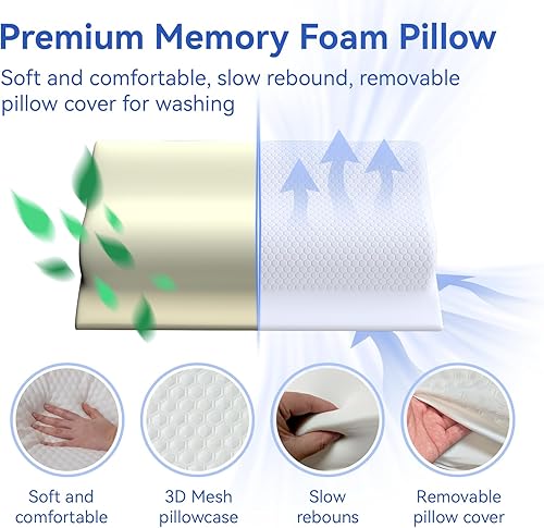 Miniatura 8 de DRAVEL Almohada inteligente antironquidos de alta calidad, posicionamiento avanzado y monitoreo de sonido, duerme bien de calidad premium para