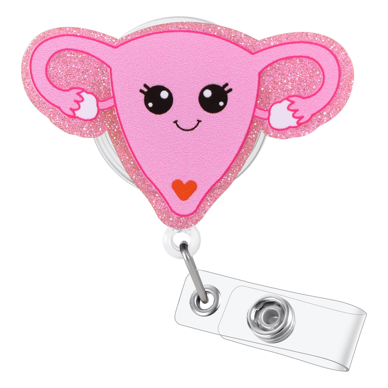 Funny OBGYN Nurse Badge Reel, Fertility ID Name Badge Holder with Retractable Clip, Cute Labor and Delivery Work Badge Clip for OB RN CNA LPN LVN Hospital Medical Worker Doctor Nursing Student