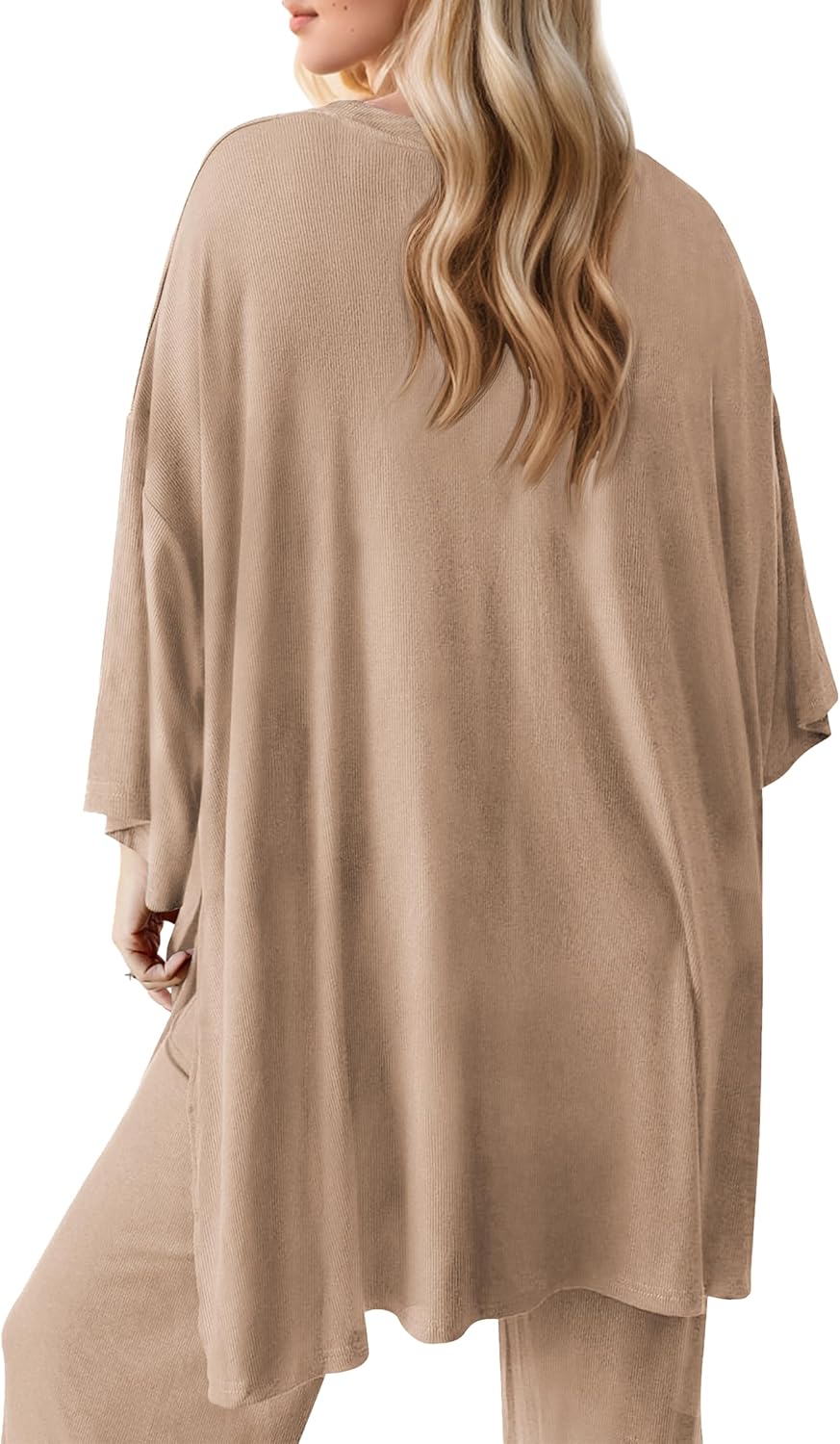 Womens Maternity Pajamas Sets 2 Piece Outfits Long Sleeve Tops and Pregnancy Loungewear Mama Clothes with Pockets - Image 5