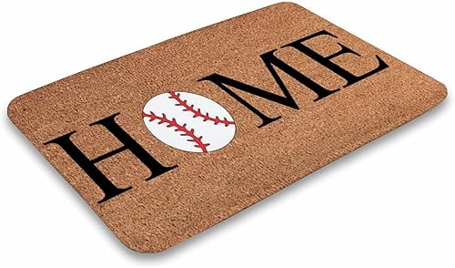 Miniatura 4 de Allijune Felpudo de béisbol para el hogar, regalo de inauguración de la casa, regalo de cumpleaños, tapete de bienvenida, temporada de béisbol,