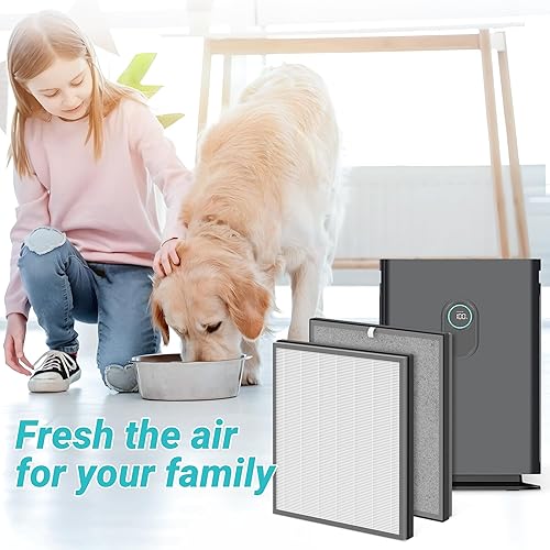 Miniatura 8 de Paquete de 2 filtros de repuesto 3 en 1 HE402 mejorados para Shark HE400 HE401 HE402 HE405 4 ventiladores purificador de filtro de aire, filtración