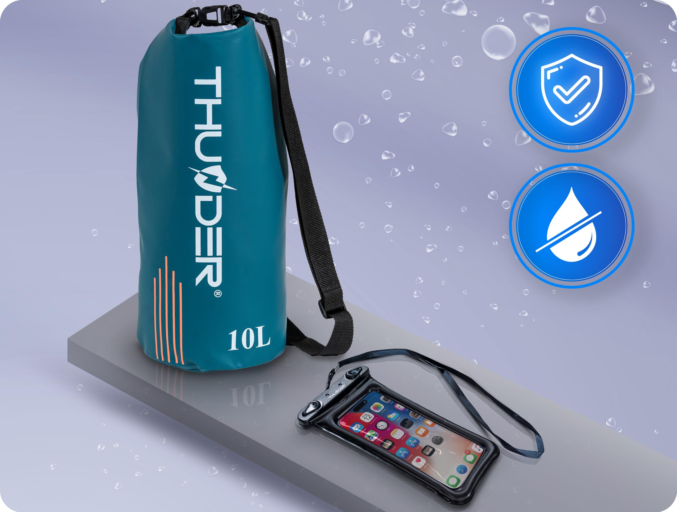 THUNDER Sup Gonflable 365 cm avec Siège Kayak & Support Caméra – Set Touring Complet avec Pompe, Pagaie & Sac à roulettes – Sup Pro jusqu'à 150 kg