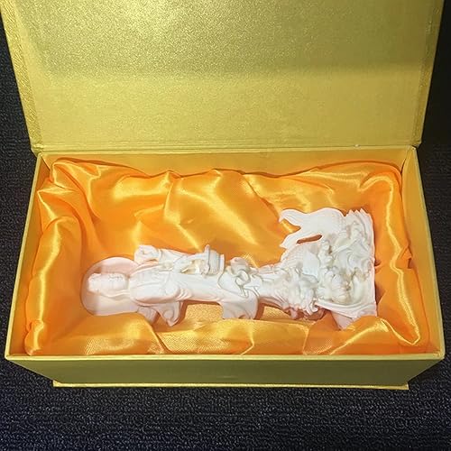 Miniatura 6 de Estatua de Guanyin de 7.08 pulgadas para decoración del hogar, estatua de Buda kuanyin blanca para decoración de oficina, adorno de escultura de