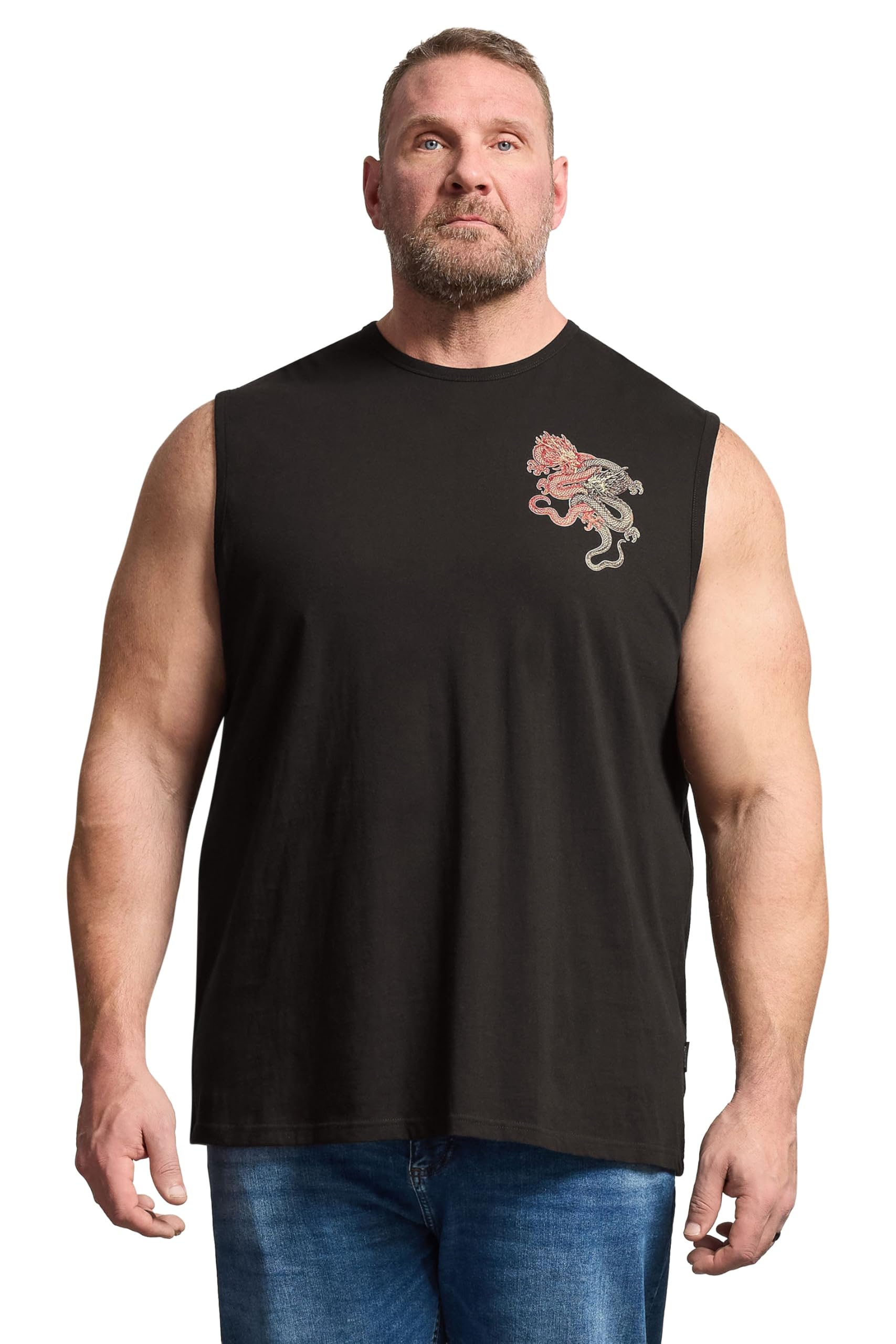 BadRhino Big & Tall Dragon Graphic Vest - Men's - Plus Size Curve