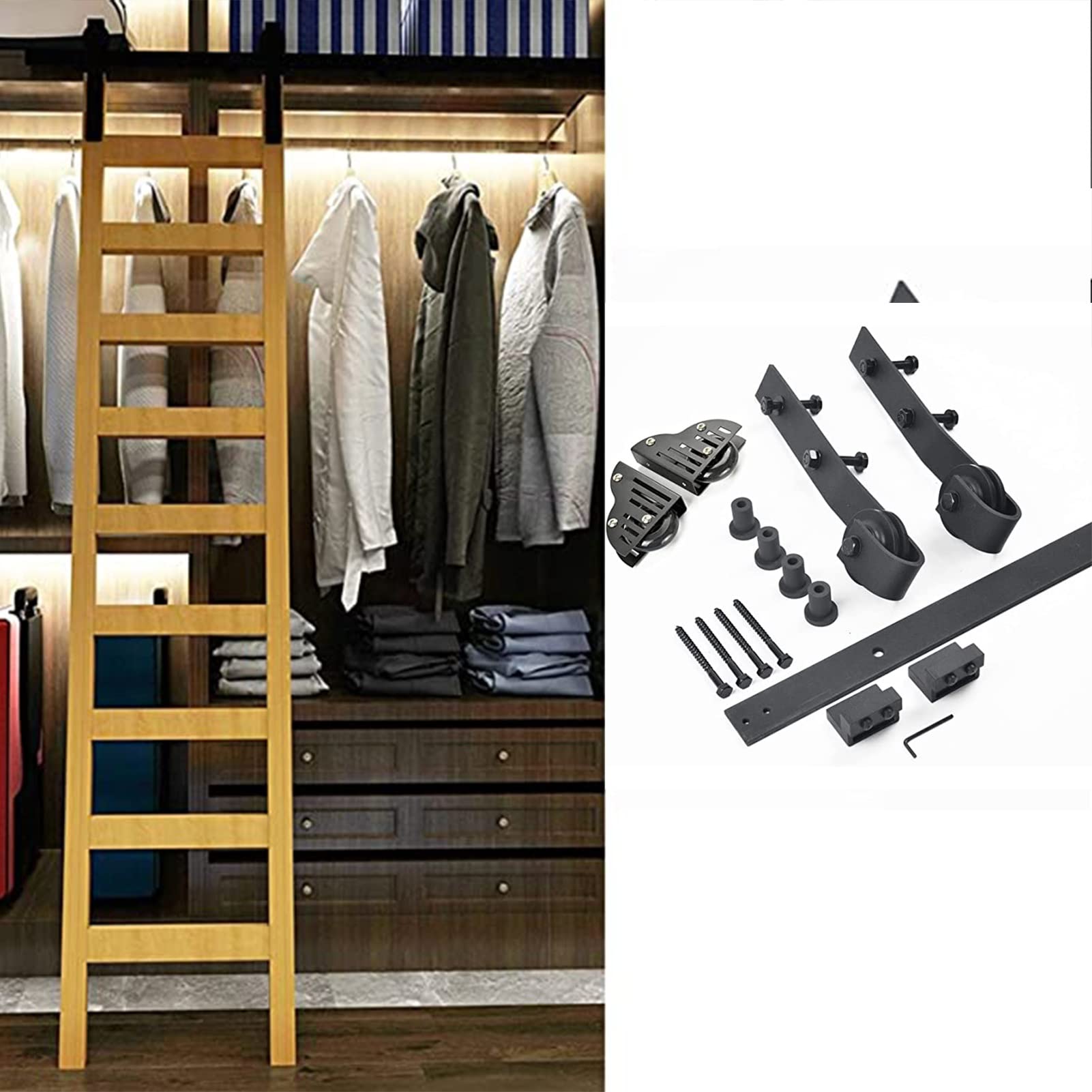 Riel deslizante para escalera rodante kit de extensión de 1,5 a 4 metros