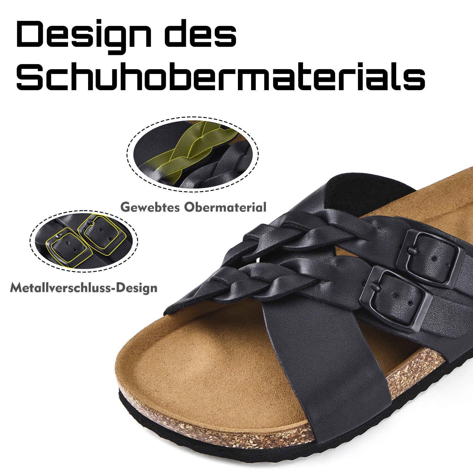 Torotto Damen Pantoletten Hausschuhe| Anatomische Latex-Einlegesohle mit Dynamic-Fit, weiches Mikrofaser-Futter & rutschfeste Wellensohle für Home-Office, Entspannung & Garten