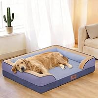 Vista 541 de Comfort Expression - Cama ortopédica para perros extragrandes, 53 x 42 pulgadas, cama impermeable y de apoyo de espuma con cojines removibles