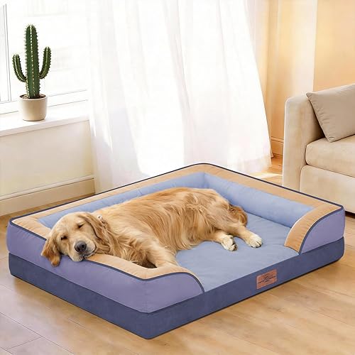 Miniatura 541 de Comfort Expression - Cama ortopédica para perros extragrandes, 53 x 42 pulgadas, cama impermeable y de apoyo de espuma con cojines removibles, con