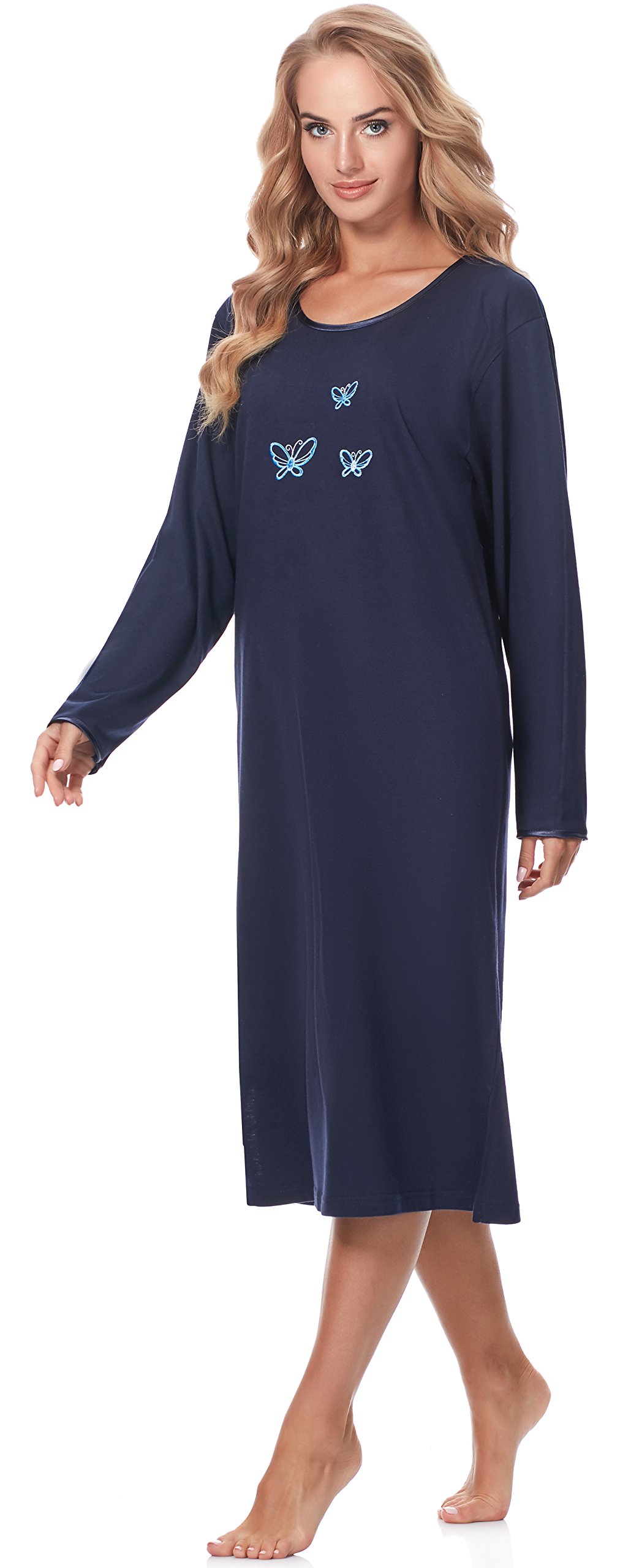 Merry Style Chemise de Nuit Lingerie Robe Vêtement d'Intérieur Manches Longues Femme 91LW1