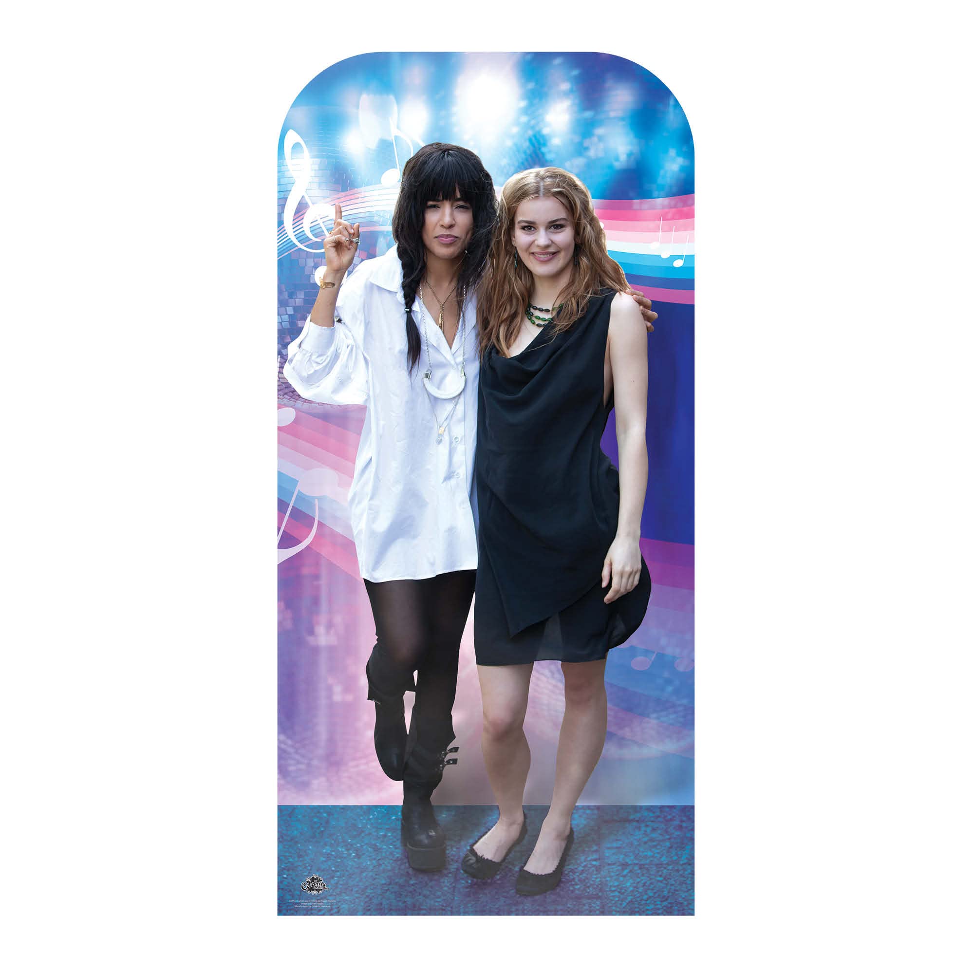Star Cutouts CS1161 Loreen & Emmelie Stand-In Cardboard Cutout with Mini – Eurovision Fan Display, Party Decoration & Music Event Prop