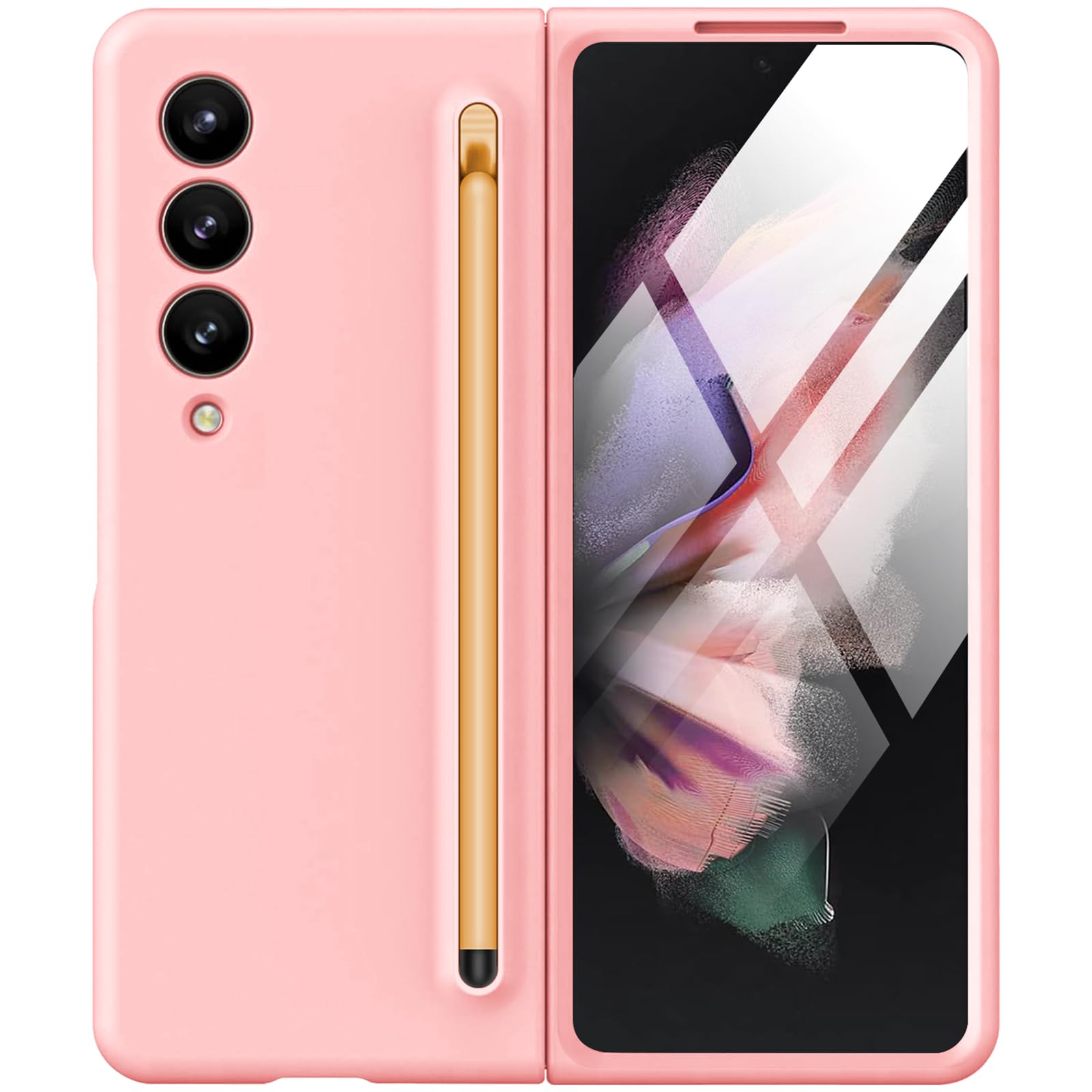 Amazon.co.jp: Giyer Samsung Galaxy Z Fold 3 ケース Sペンと内蔵