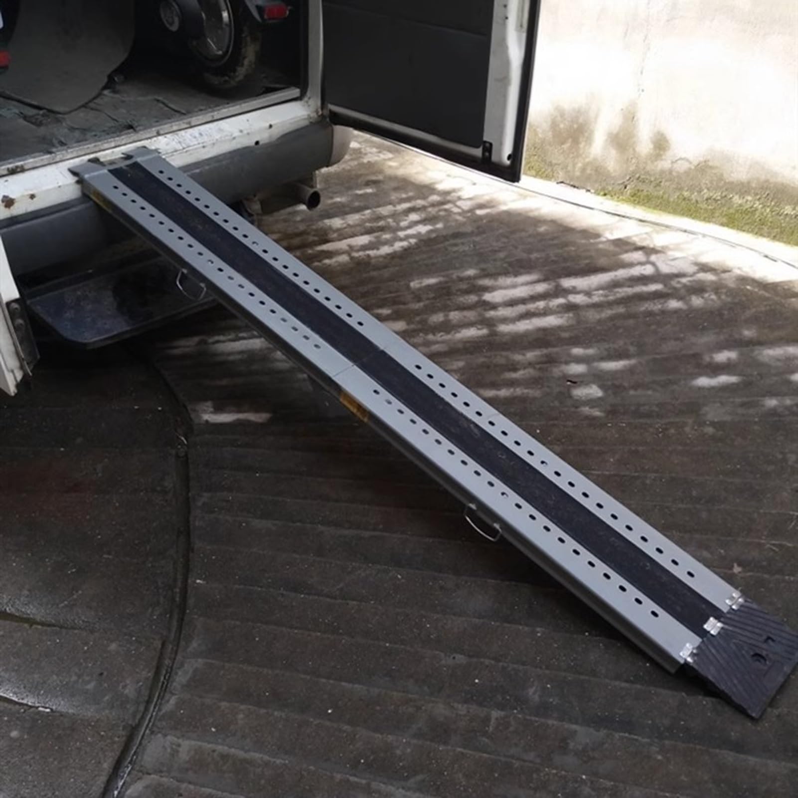 Rampa de umbral, Puertas de Aluminio, rampas para escalones para sillas de Ruedas, Superficie Antideslizante, carritos portátiles, rampas, Placas de transición (Color: 1 m, tamaño: 1 Unidad)
