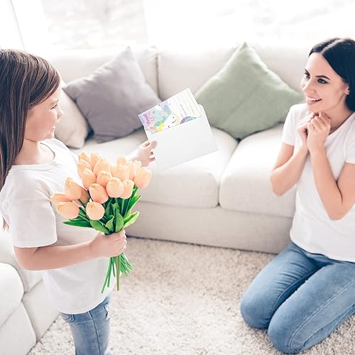 Vista 33 de 72 tarjetas de agradecimiento para niños rellenan las notas de agradecimiento en blanco con sobres, tarjetas de agradecimiento coloridas para fiesta