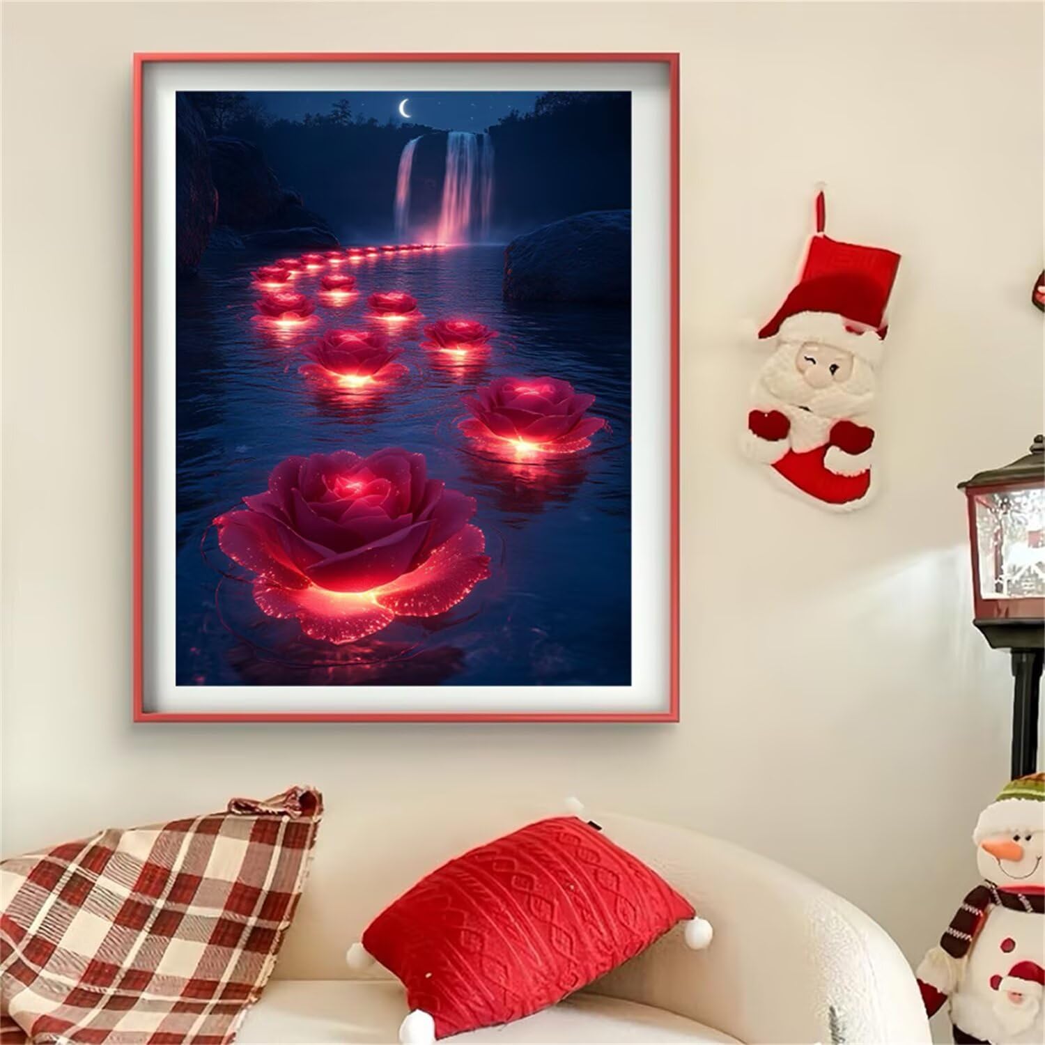 Diamentowa sztuka, lotos, malarstwo diamentowe, jesień, DIY, kwadratowe wiertło, klejnot, sztuka, dla dorosłych, początkujących, kryształ górski, haft, zestawy rzemieślnicze, tworzenie mozaiki