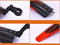 Vista 2 de BlueSunshine juego de salpicaderas ajustables para llanta trasera/delantera de ciclismo, bicicleta de montaña, bicicleta de ruta