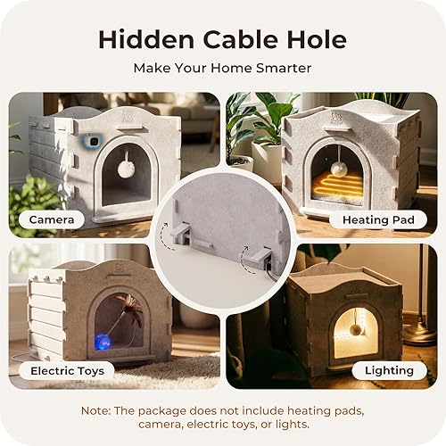 Apasiri Cat Cave Bed for Indoor Cats — close-up of materials and construction quality