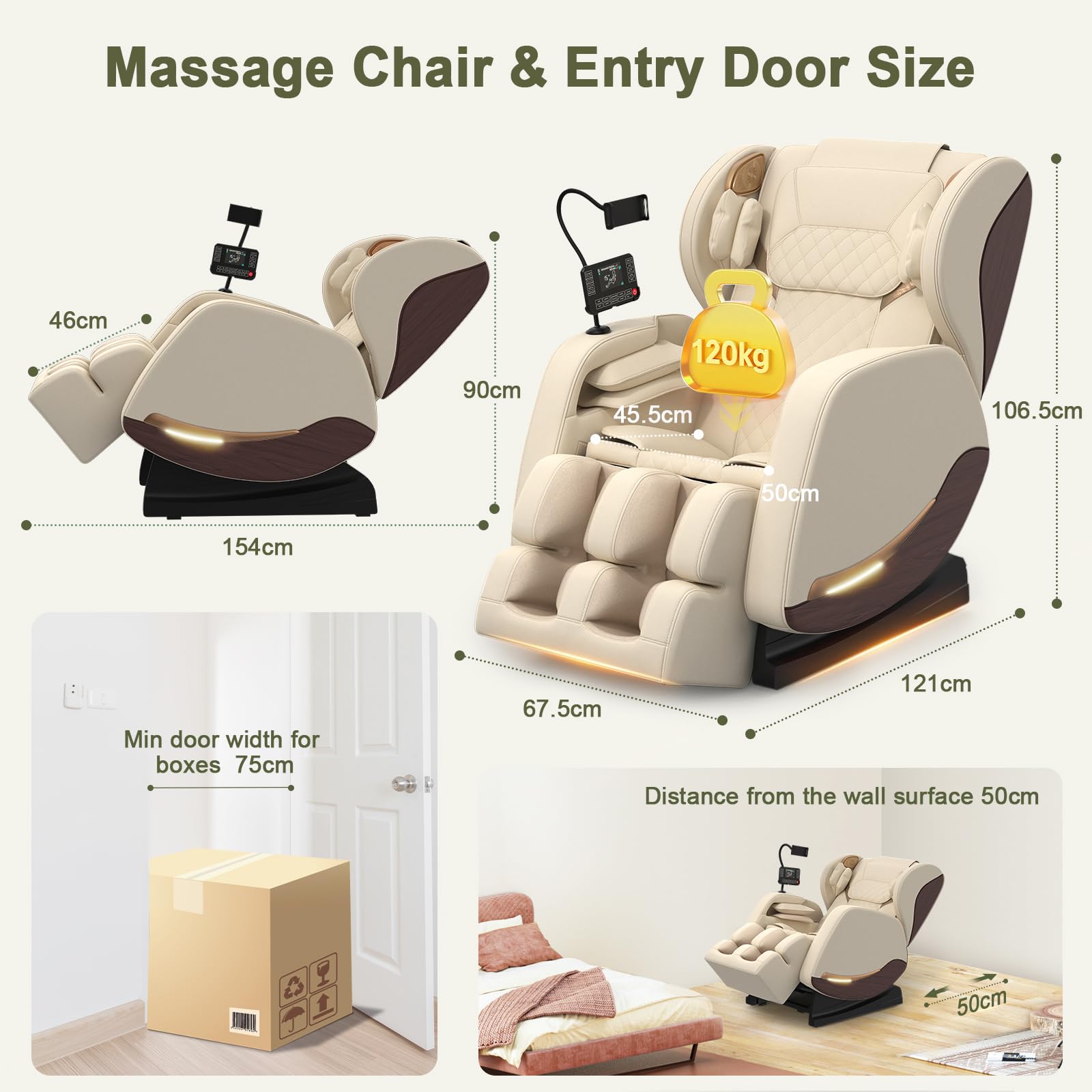 Poltrona Massaggianti Per Tutto il Corpo con Riscaldamento,14 rulli per Massaggio,Massaggio piedi,8 Airbag, Altoparlante Bluetooth, Controller Touch Screen,Poltrona massaggianteo per Homer Theater