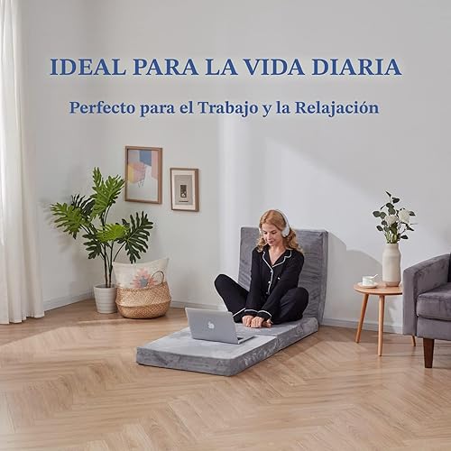 Miniatura 6 de SINWEEK - Cubrecolchón plegable de espuma de 3 pulgadas con funda extraíble y forro impermeable (T (38 x 75 x 3 pulgadas)