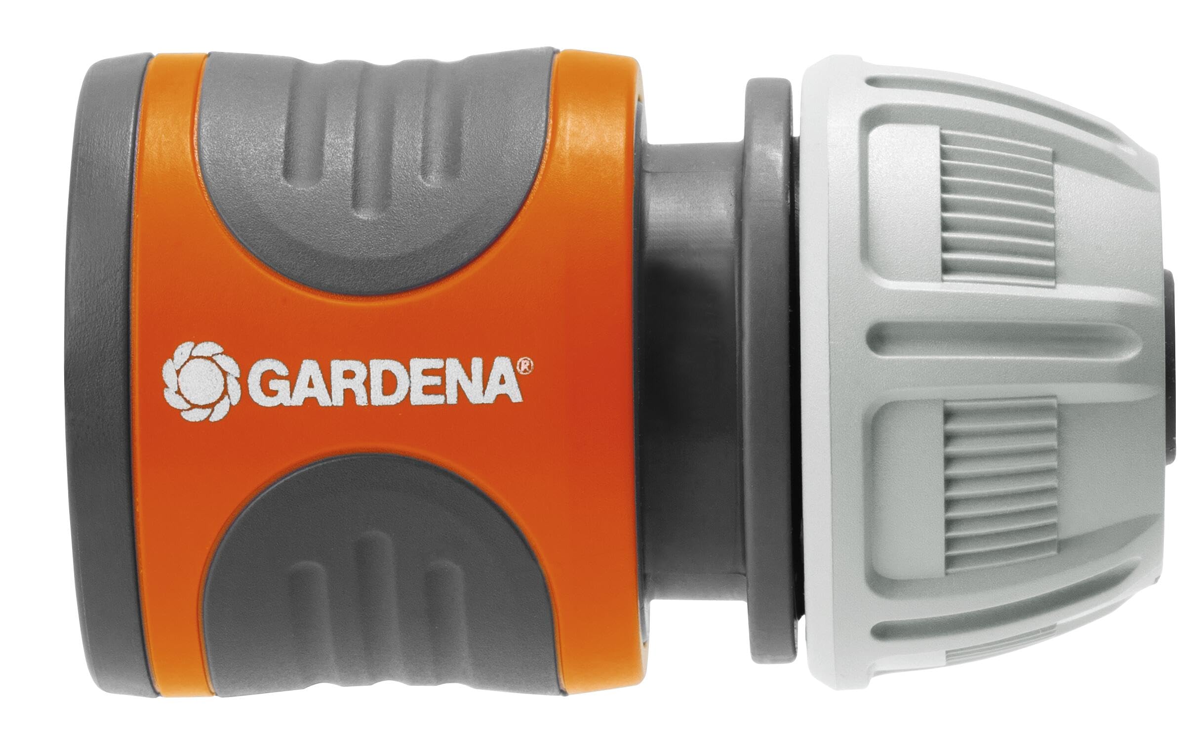 Conector de manguera Gardena 13 mm (1/2 pulgadas) y 15 mm (5/8 pulgadas): conector para el inicio de la manguera, empuñaduras empotradas, fácil instalación, empaquetado (18215-20) (Paquete de 4)